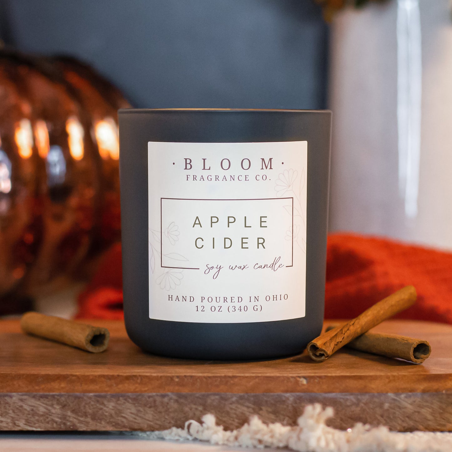 Large Apple Cider Soy Wax Candle